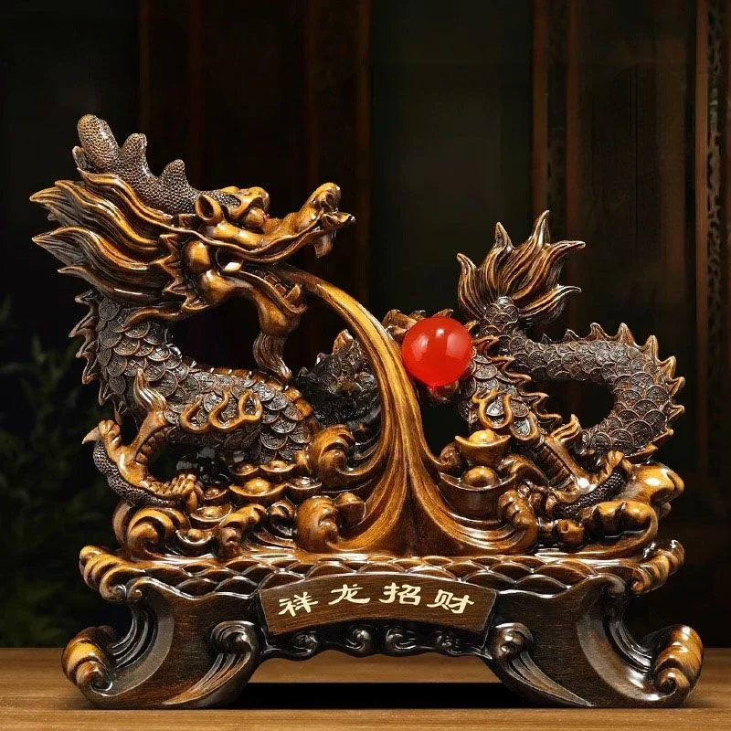 

Chinese Style Attracting Wealth Auspicious Ornaments Decorations Wealthy Living Room Foyer Office Desk Decorations Opening Gifts