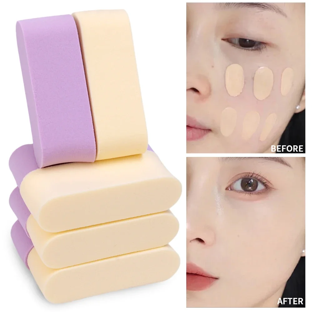 Description Picture 4 of item8pcs Makeup Blending Sponge Wet and Dry Cheese Rice Cake Strip Powder Puff Face Foundation Concealer Cream Powder Cosmetic Puffs