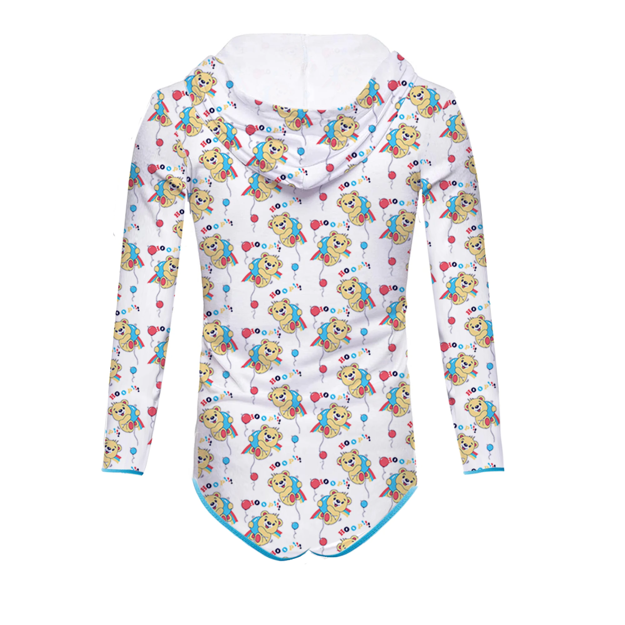 Little Bear Hoodie Bodysuit Adult Baby Onesie Sissy ABDL Diaper Long Sleeve Romper