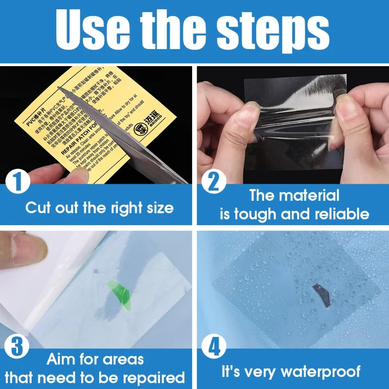 Parches de tela autoadhesivos transparentes impermeables, cinta de