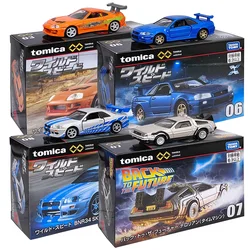 TAKARA TOMY TOMICA  Fast & Furious Nissan R34 Supra  Back to the future Collection of die-cast alloy car decoration model toys