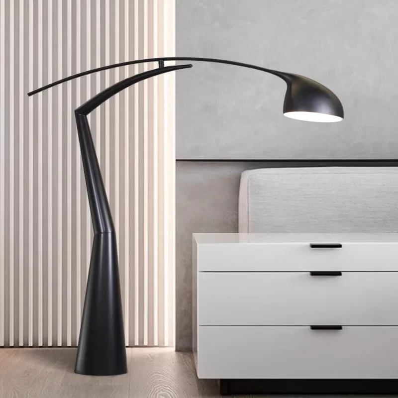 Black Floor Lamp Modern White Big Popular Living Room Luxury Light