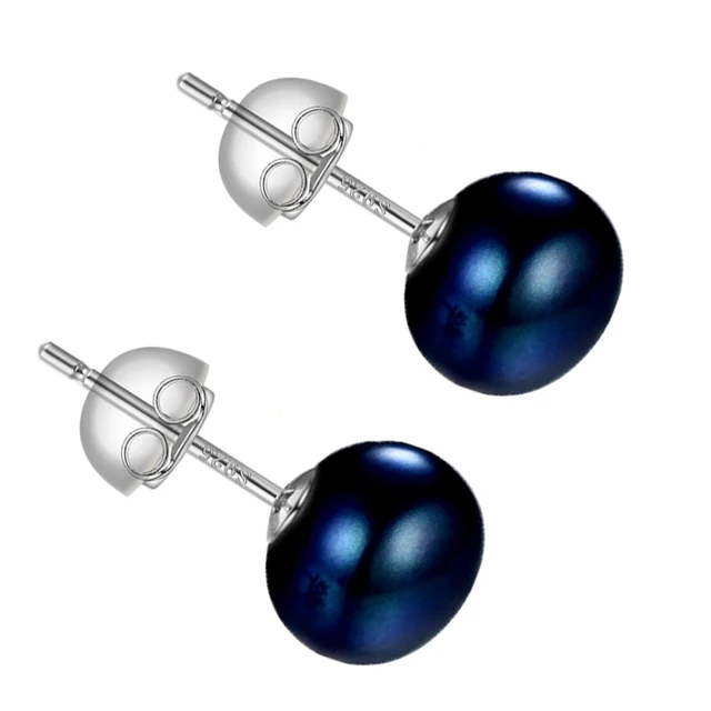 Boucles d'oreilles en perles d'eau douce naturelles pour femmes, en argent Sterling 925 véritable, perle blanche de culture, bijoux, vente en gros