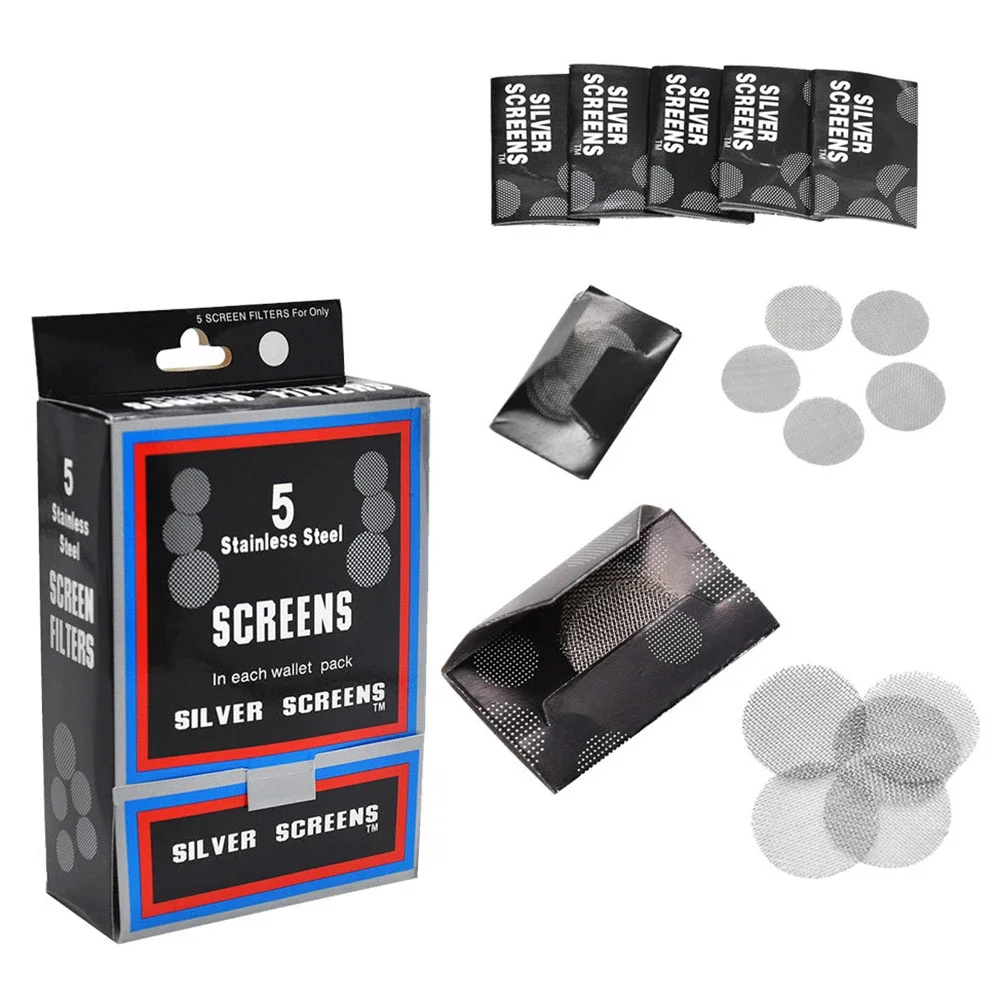 50/100PCS Tobacco Pipe Mesh Filter Silver Screen Hookah Water Pipe 20mm Thick Multifunctional Smoking Accessories 2