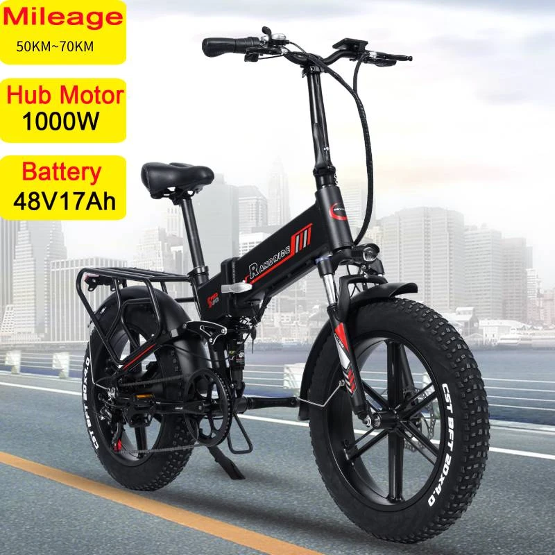 Randride Erwachsene Mountainbike Klapp Elektrische Fahrrad 1000W 48V ...
