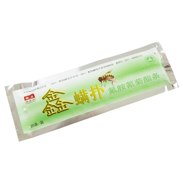 20Db/Csomag 20 Flualvalinate Csíkok Rovarok Elleni Kártevőirtó Azonnali Atkák Gyilkos Miteticid Méhgyógyászat Méhészeti Eszközök