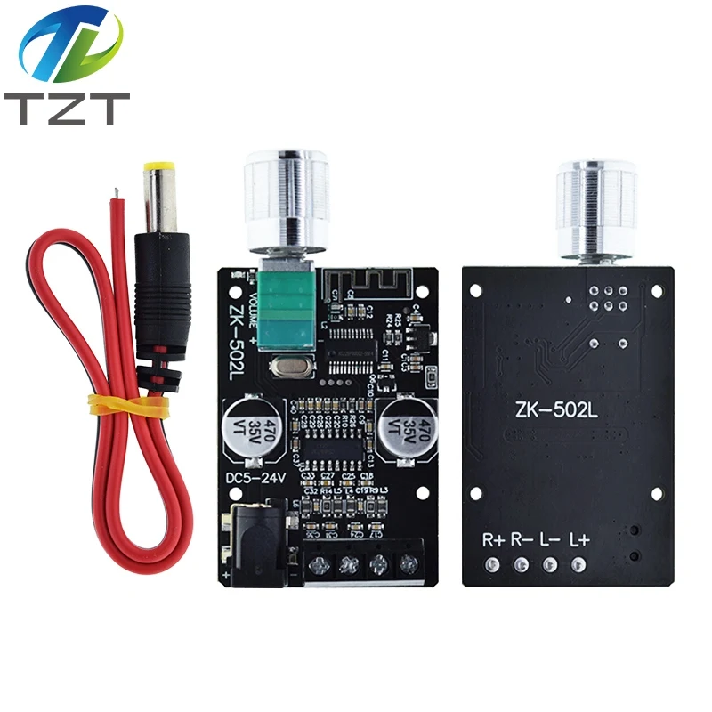 1/3 Stück ZK-502L MINI Bluetooth 5.0 DC 5-24V Kabelloser Audio-Digital-Leistungsverstärker Stereo-Board 50Wx2 Bluetooth-Verstärker