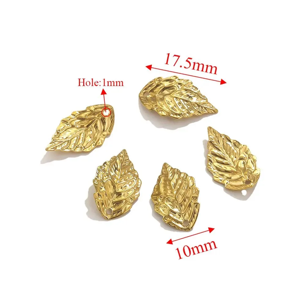 Stainless Steel Fittings Gold Leaves DIY Accessories Pendant Wholesale 8