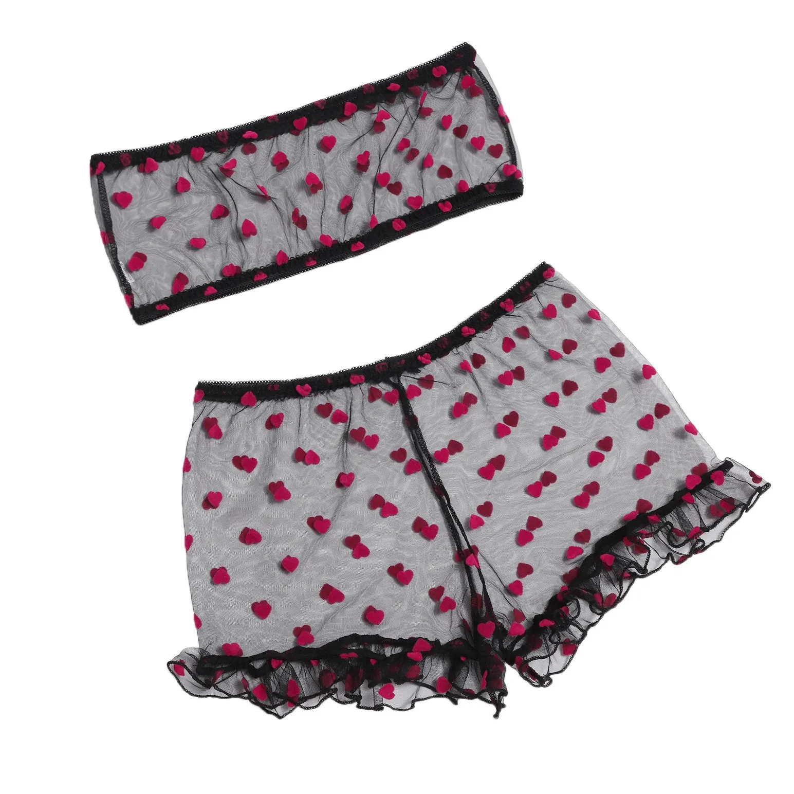 Intimo Femminile Intimo Sexy Per Donna Naughty Love Pattern Intimo Sexy Reggiseno + Perizoma Completo Intimo Pamas Lenceria_voghion.com