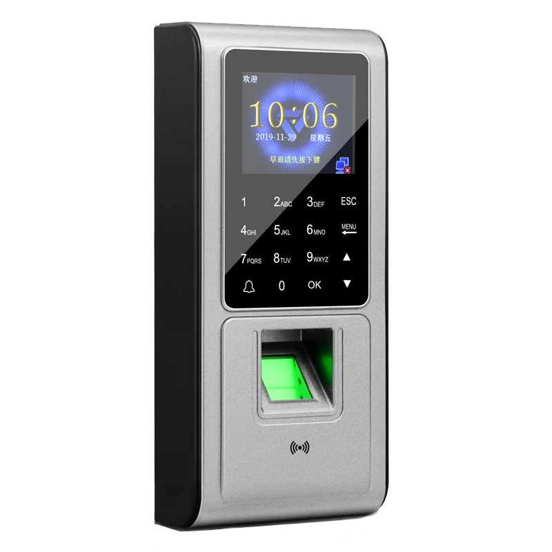 Fingerprint attendance machine 2.4'TFT True Color Screen Biometric Fingerprint Access Control 16 Keys Electric RFID Reader Password Keypad System