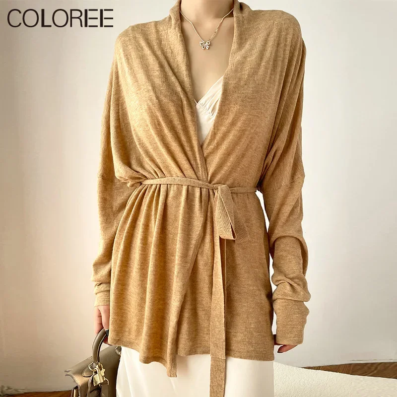 

High Quality Wool Knitted Sweaters for Woman 2023 Autumn Winter Loose Casual Cardigan Femme Chalecos Para Mujeres