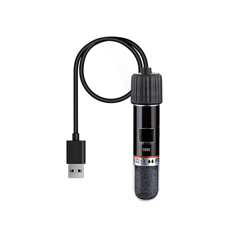 Aquarium heater rod USB Mini Aquarium heating rod for Small Fish Tank 26&deg;C Constant Temperature Aquarium Heater Submersible Thermostat Heater 10W