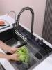 Integrated Waterfall Kitchen Sink Honeycomb Technology Large Digitial Display Stainless Steel Water Filter Cup Washer 1