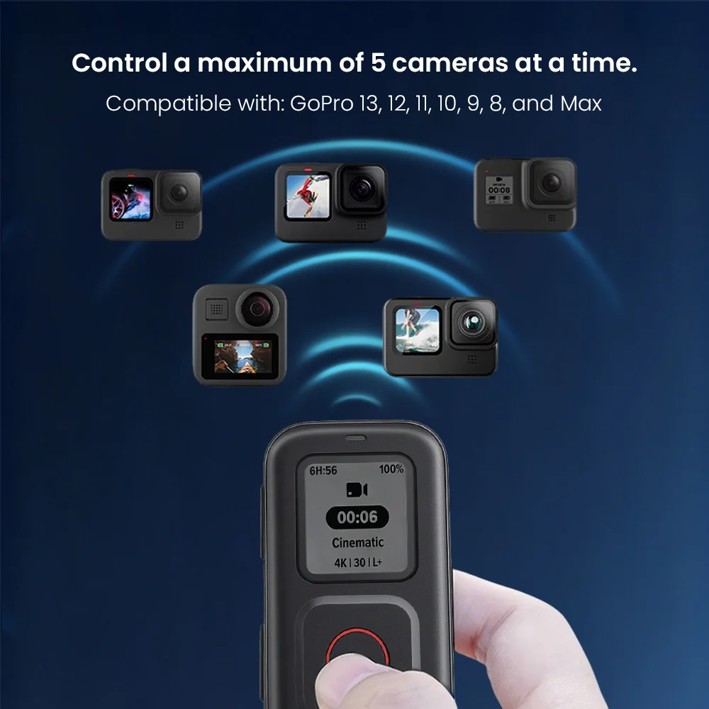 Original Full Model Universal Smart Wifi Control Remote For Gopro MAX Hero8 Hero9 Hero10 Hero11 Hero12 Camera Accessories