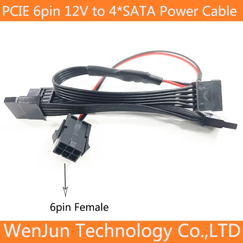 

PCIE PCI-E 6pin Female 12V to SATA HDD / IDE Power Supply Cable Video Graphic Card PCIE 8pin 12V to SATA / IDE Cable Cord