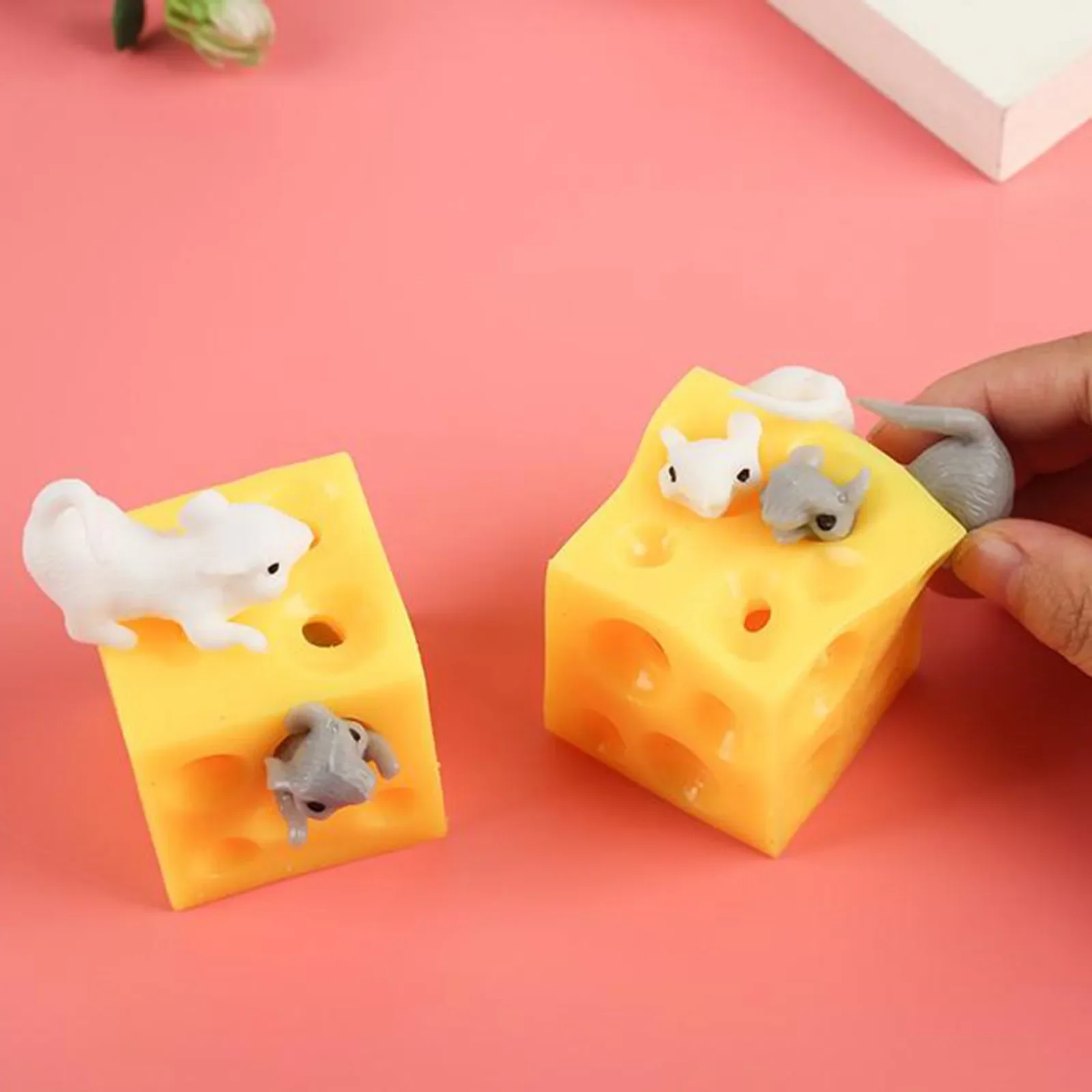 Cheese Mouse Squeeze Toy Relieve Stress And Anxiety Autism Sensory Fidget Kids Antiestrés Juguetes Cumpleaños Invitados Niños 5