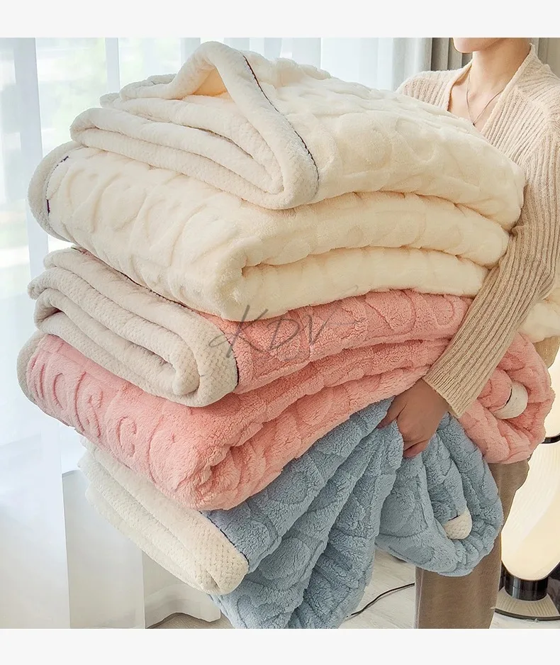 Heart Pattern Plush Blanket 12