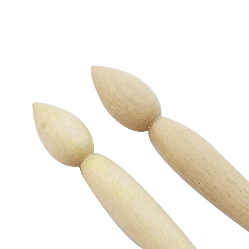 Pottery Spout Modifier Double-head Wooden Punching Tounded Corners Teapot Spout Modeling Ceramic Clay Repair Tools 1Pc pottery tools,clay sculpting tools,pottery sculpting tools,clay craft tool