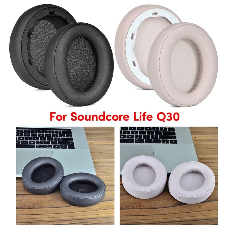 

Ear Pads Ear Cushions for Soundcore Life Q30/Q35 BT Earphones Earcups Sleeves Suitable for All Users Headphone Accessories