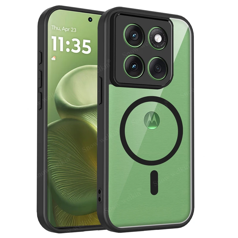 Motorola Signature Magnetic Transparent Silicone Phone Case with MagSafe Compatibility