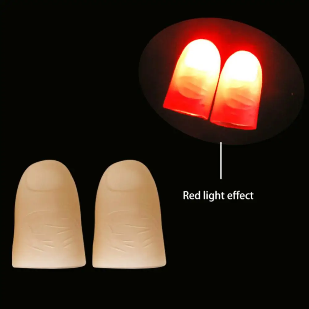 

Magic Thumbs Light Toys Luminous Thumbs Light Led Flashing Fingers Magic Trick Props Halloween Party Toys 2Pcs/set