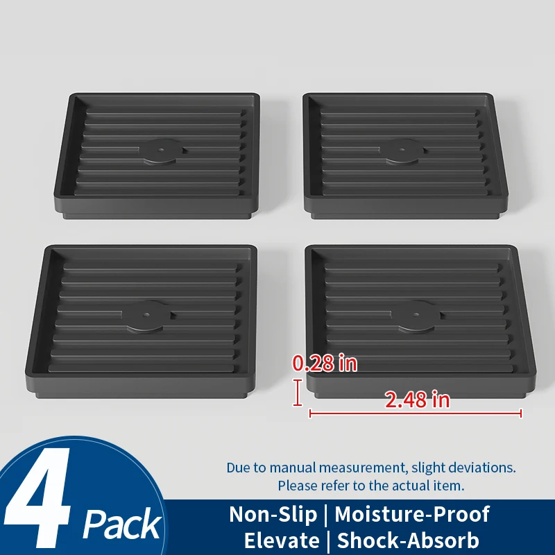 Versatile Black Furniture Leg Pads - Stackable, Cuttable, Anti-Slip, Wear-Resistant, Silent & Slide-Proof Protectors
