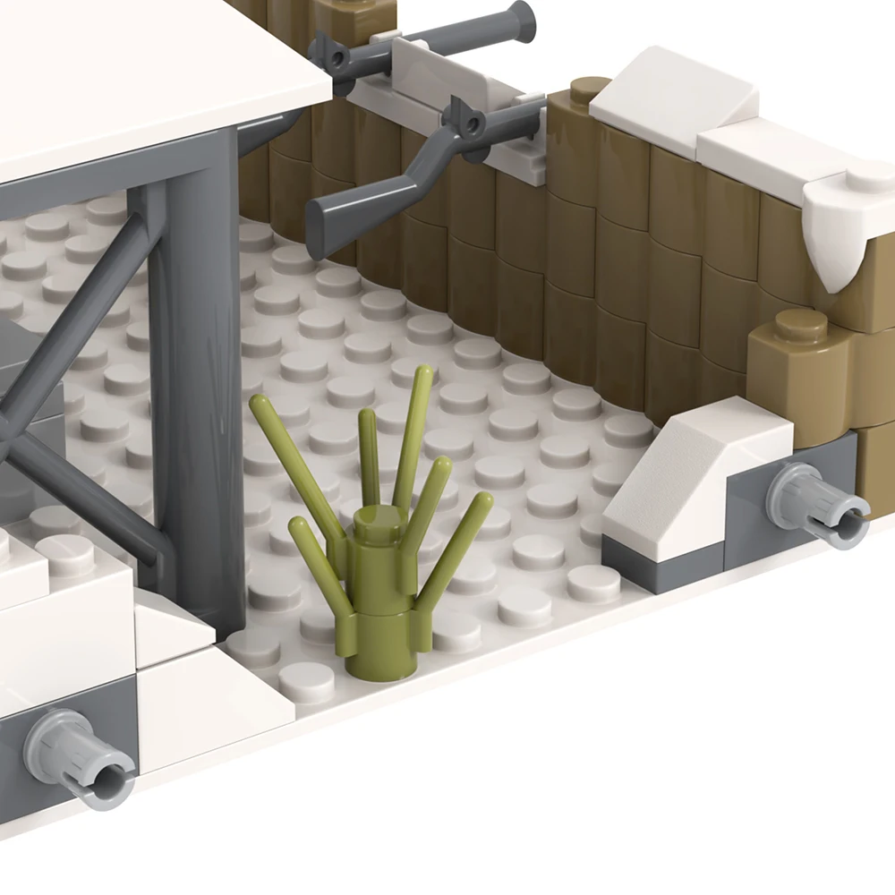 MOOXI Military Battlefield Set MOC Bricks WW2 Snowfield Jungle Wars Scene Compatible Action Figures Building Blocks Toys MOC5077