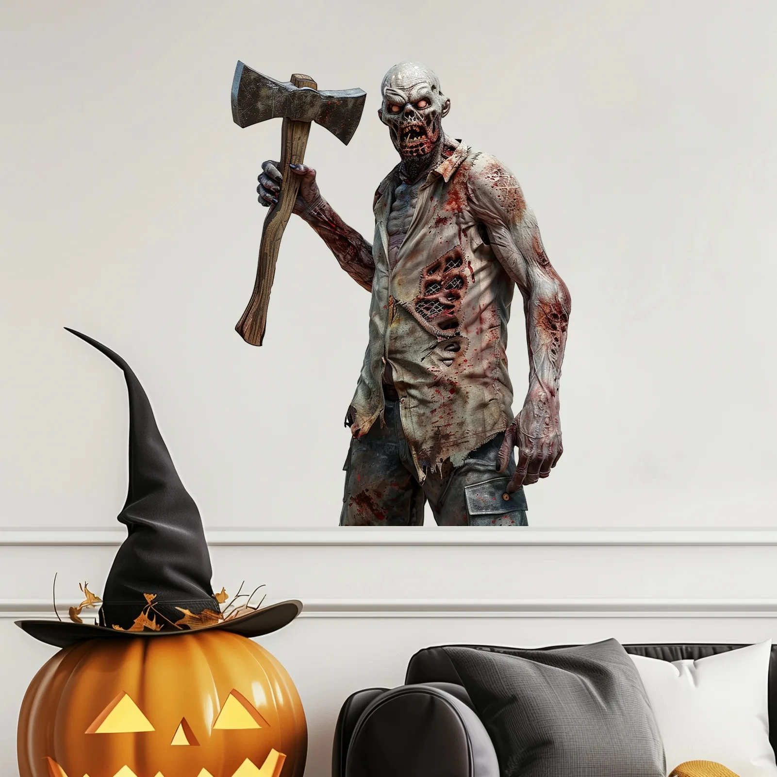 Halloween Fun Creative Horror Ghost Wall Stickers Spot Stickers Decorative Wall Party Bar Layout Festive Halloween Atmosphere