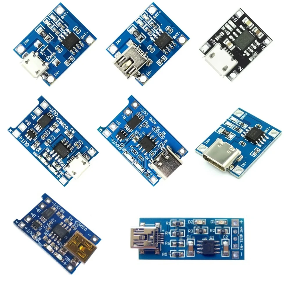 5V Mini Micro USB 1A 18650 TP4056 Lithium Battery Charging Board With Protection Charger Module