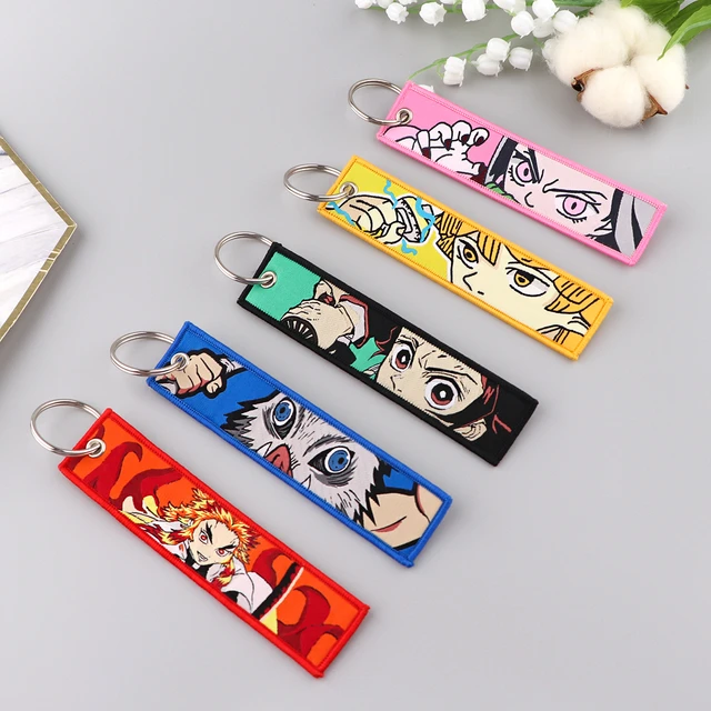 Embroidered Anime Jet Tag / Key Tag 