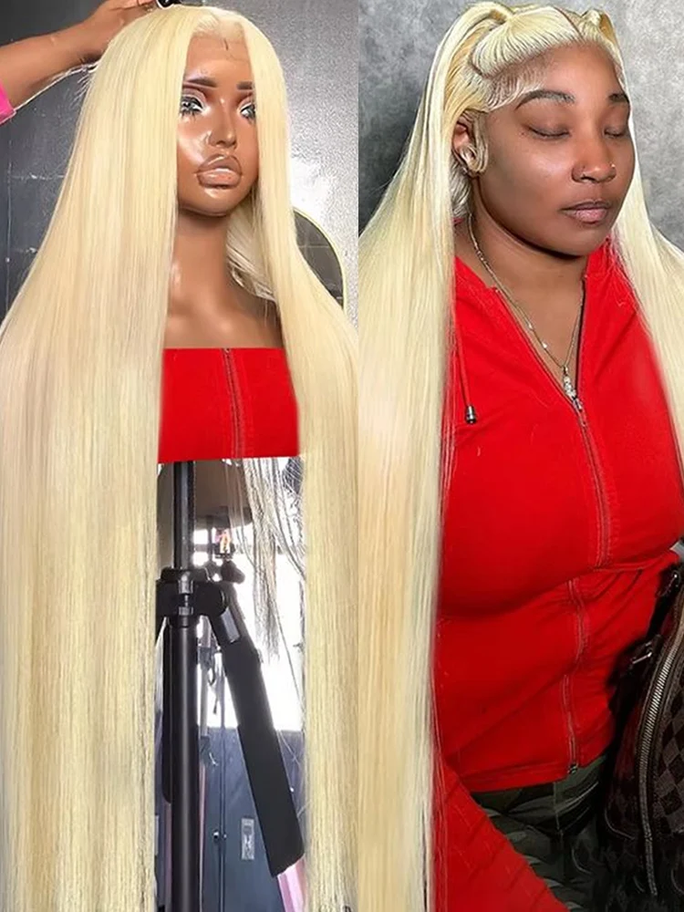 613 Human Hair Wig Vietnamese Raw Straight Hd Lace Frontal Wigs 13x4 13x6 360 Blonde Lace Front Human Hair Wig 180% 210% Density 2