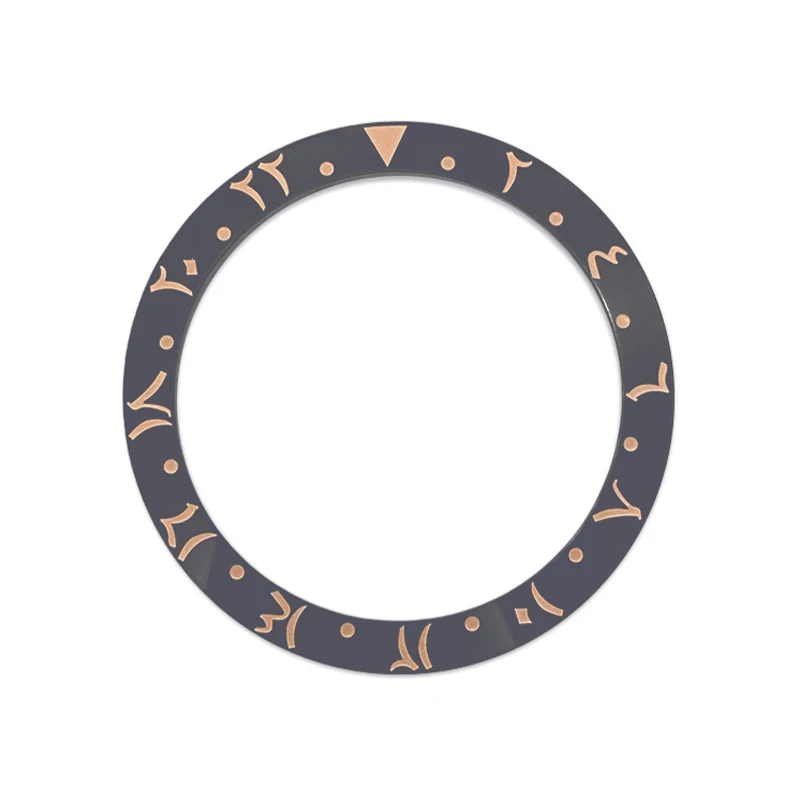Curved Arab Ceramics Bezel Insert Ring