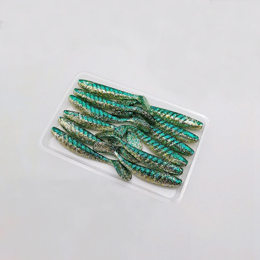 12/16/20 Stück Paddle Tail Softköder 45/55/65/75mm Schwing-Swimbait Wobbler T-Tail Weichköder zum Angeln auf Barsch, Schwimmt wie ein Minnow – Detail 3