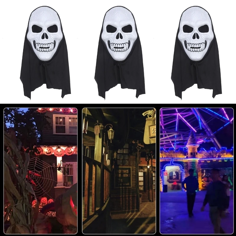 Skull Face Mask Full Head Skull Scream Mask Halloween Costume Accessory