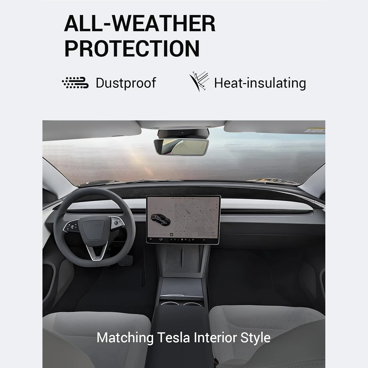 Anti-UV Dashboard Cover For Tesla Model 3 Highland 2024 Center Console Accessori