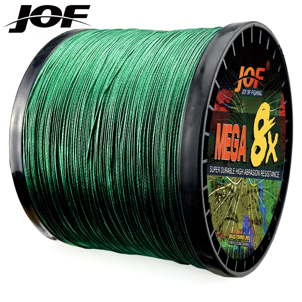 JOF 8 Strands 1000M 500M 300M PE Braided Multifilament Fishing Line Tresse Peche Saltwater Fly Weave for Carp Pesca fishing line