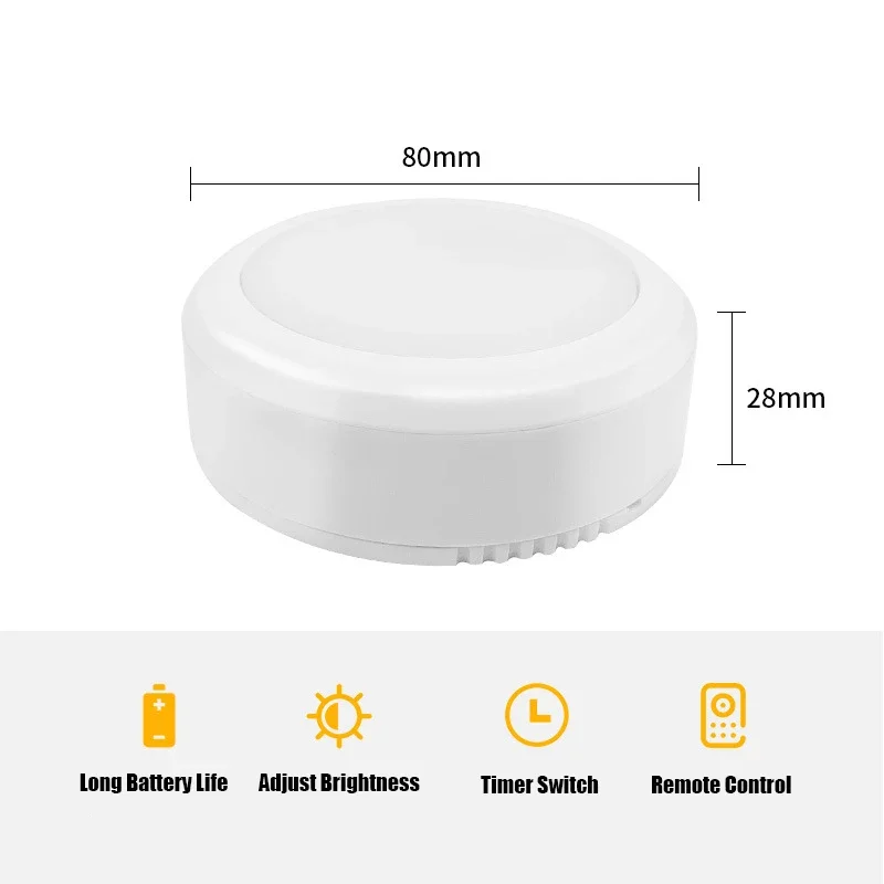 LED Wall Lamp Wireless Remote Control Night Light Bedside Timing Lamp Round Cabinet Adjustable Brightness Corridor Lighting led light led wall lamp wall light