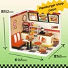 New DIY 3D Puzzle Miniature House Coffee Shop Bookstore Convenience Store Assembly Toy with Light Collection Decoration Gift 6