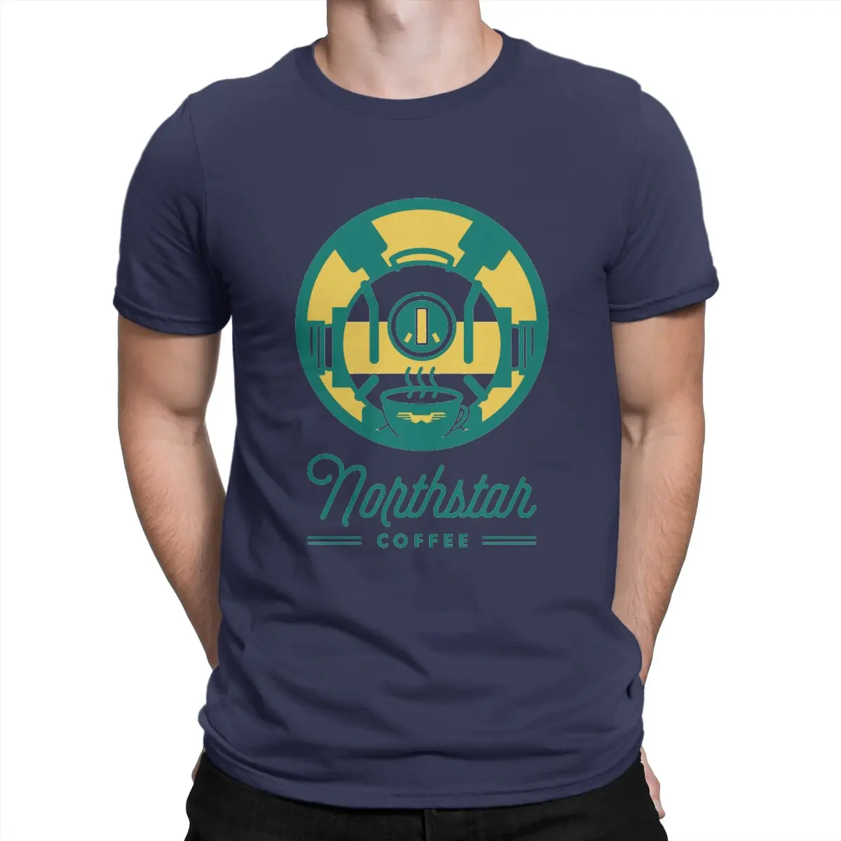 thumbnail image 1 of Camiseta creativa con el emblema de café Northstar para hombre, de algodón, cuello redondo, manga corta Titanfall, ideal como regalo., 1 of 7