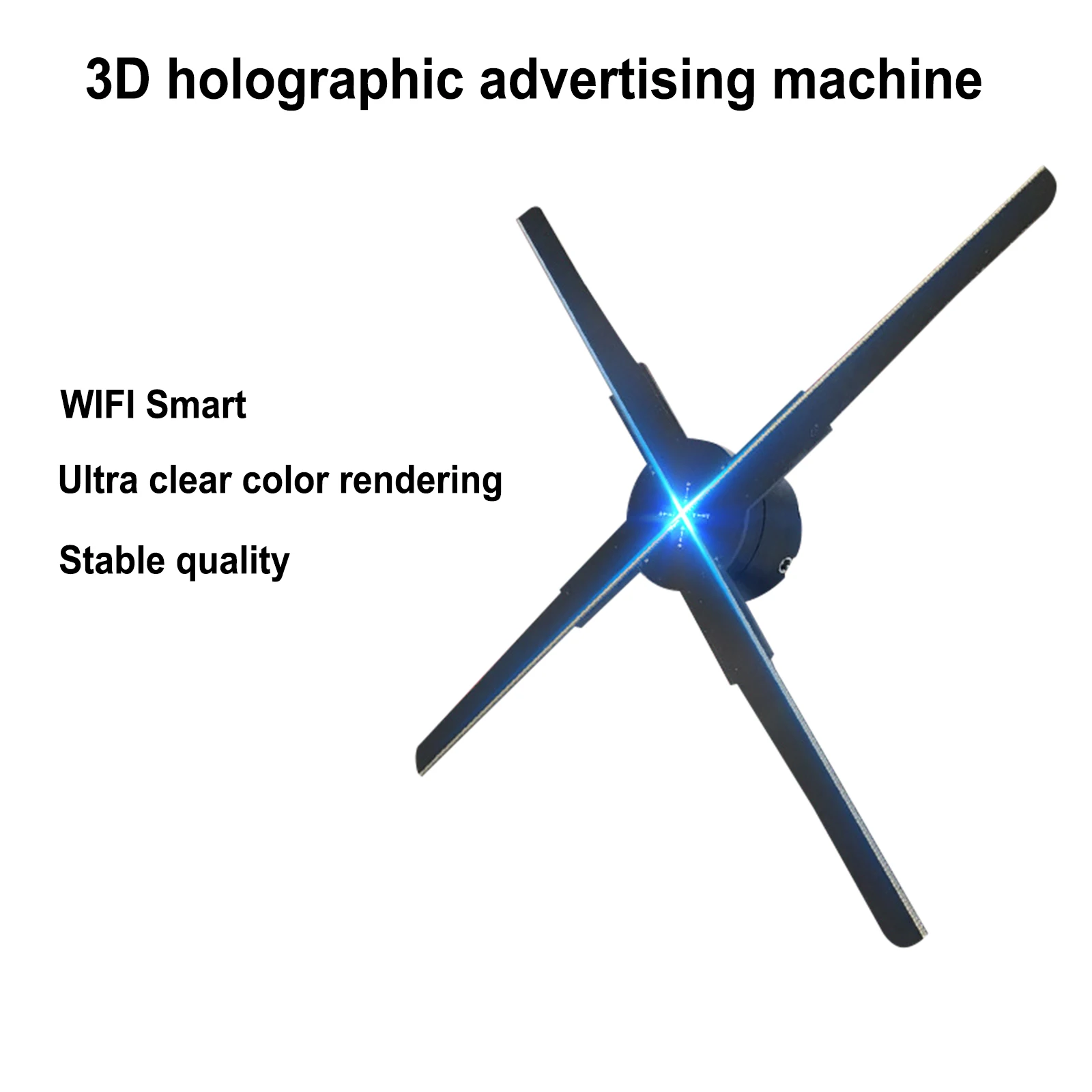 

45cm Holographic Projector Fan Wifi 3D HD Hologram Lamp Player Advertising Machine Image Video Display