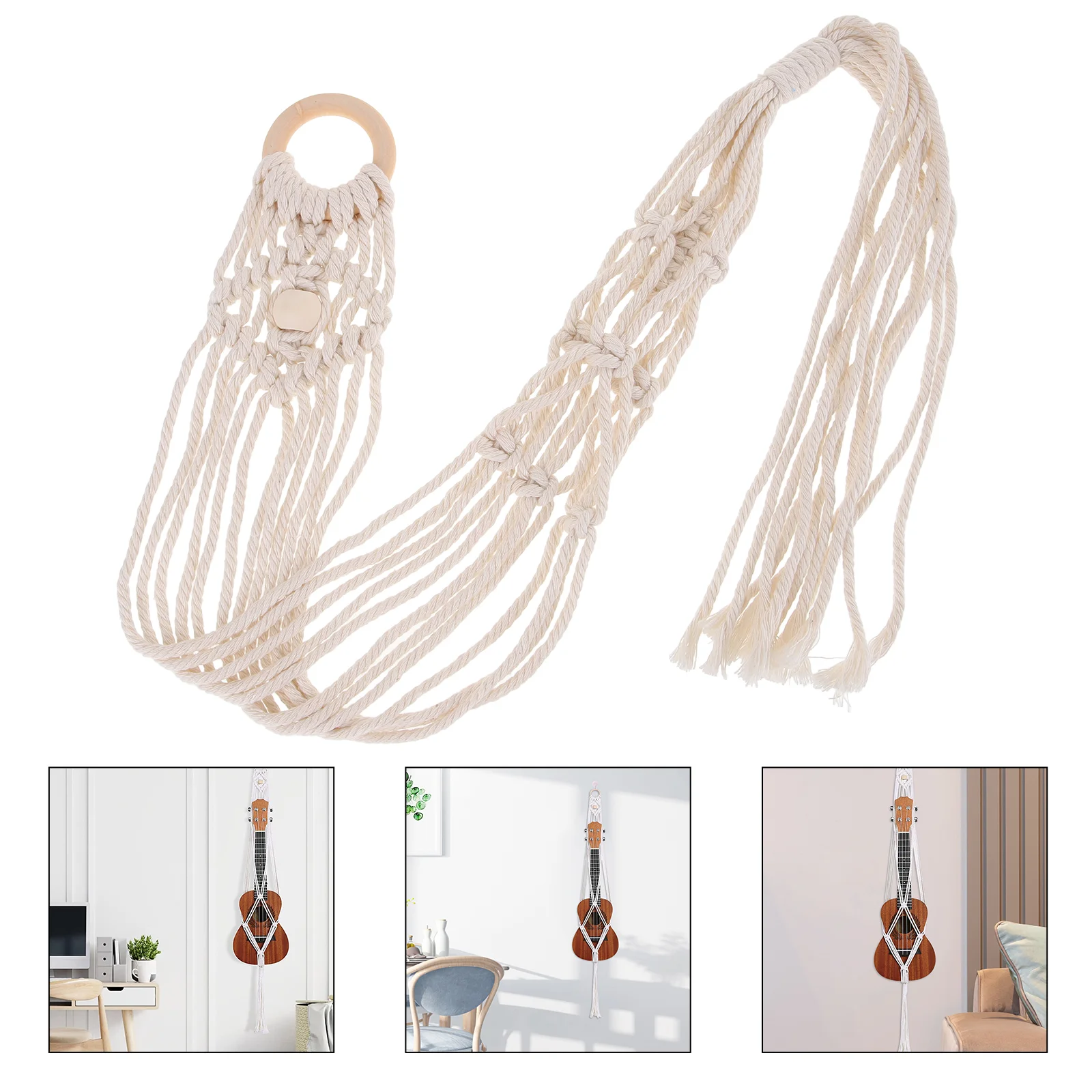 Ceiling Wall Hanging Guitar Hanger Strap Hangers Cotton Rope Mount Instrument Holder