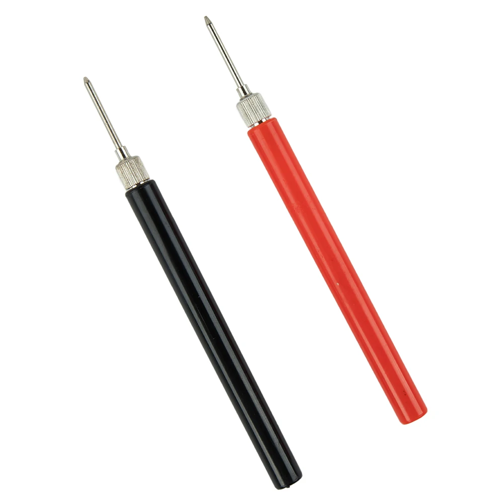 2PCS Test Probe Tip Multimeter Spring Test Probe Tip Suitable For Electrical Test 128mm Connector  Insulated Test Hook Wire