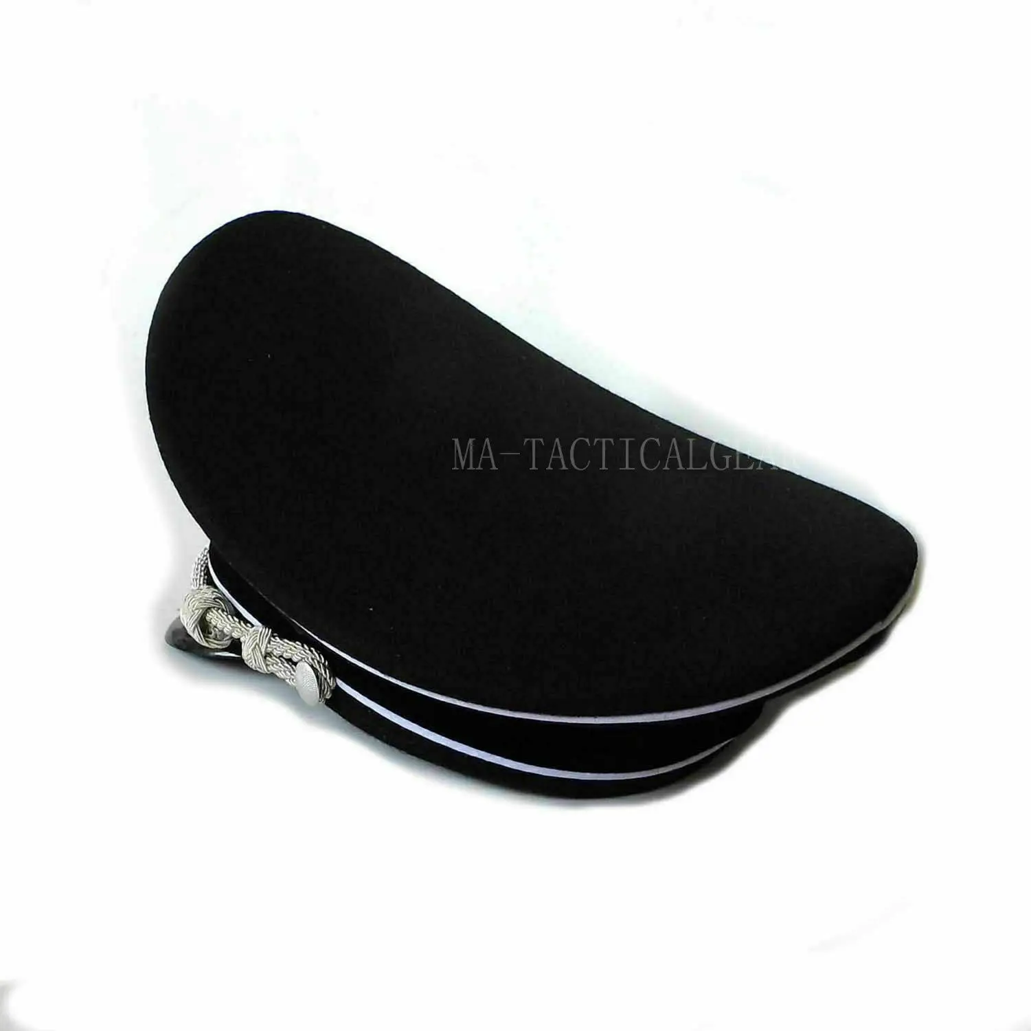 German Army M36 Officer Visor Hat Military Cap Black 57 58 59 60 61 cm WWII WW2 Military REPRO