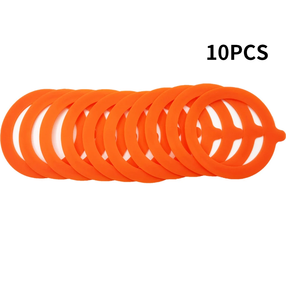 10 Pcs Silicone Replacement Gasket Airtight Rubber Seals Rings for Glass Clip Top Jars Storage Containers Home Accessories kitchen food storage jars
