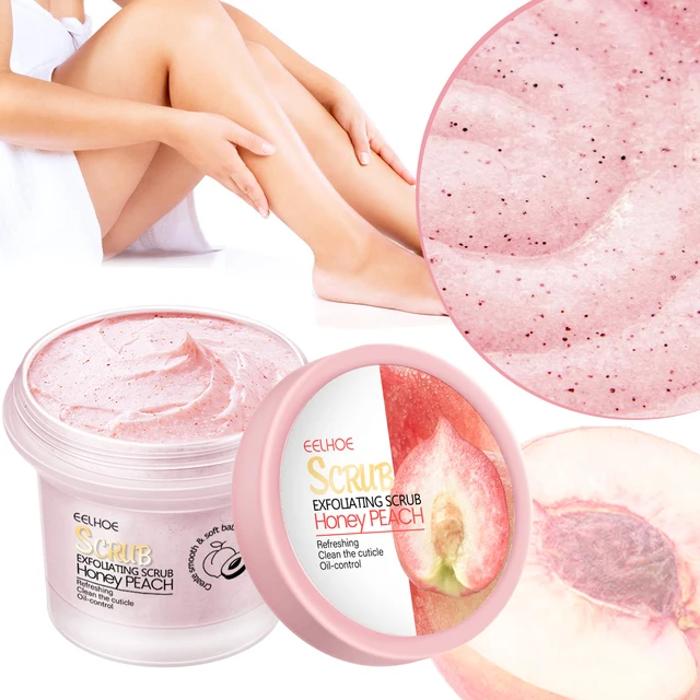 Honey Peach Exfoliating Scrub for Body Face Deep Cleaning Whitening Repair Pores Moisturizing Body Brightening Scrub Cream 100g