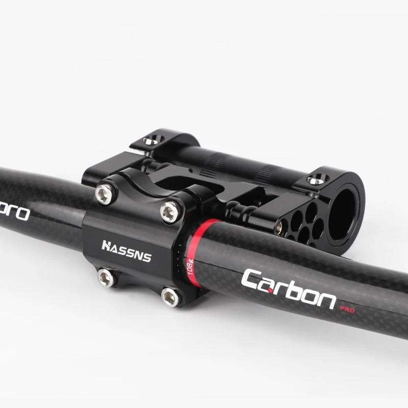 HASSNS Folding Bike Stem Bmx Handlebar Double Table 25.4 Bicycle Bridge Handle Bar Short Power Cycling Rod Adjustable Stem Riser