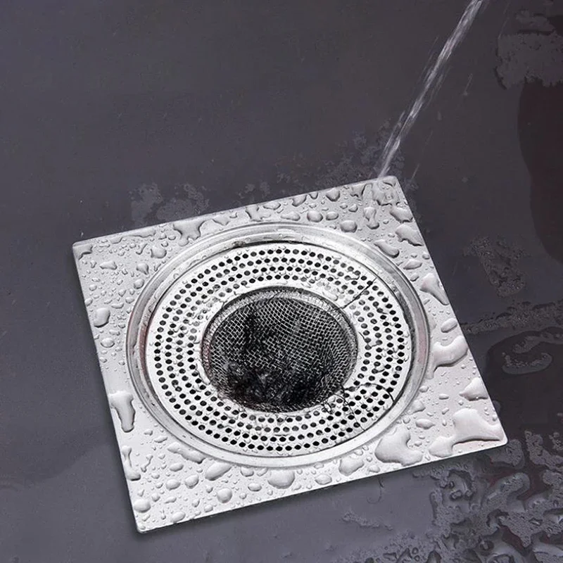 Kitchen Sink Filter Stainless Steel Mesh Sink Strainer Filter Bathroom Sink Strainer Drain Hole Filter Sewer Screen Strainers