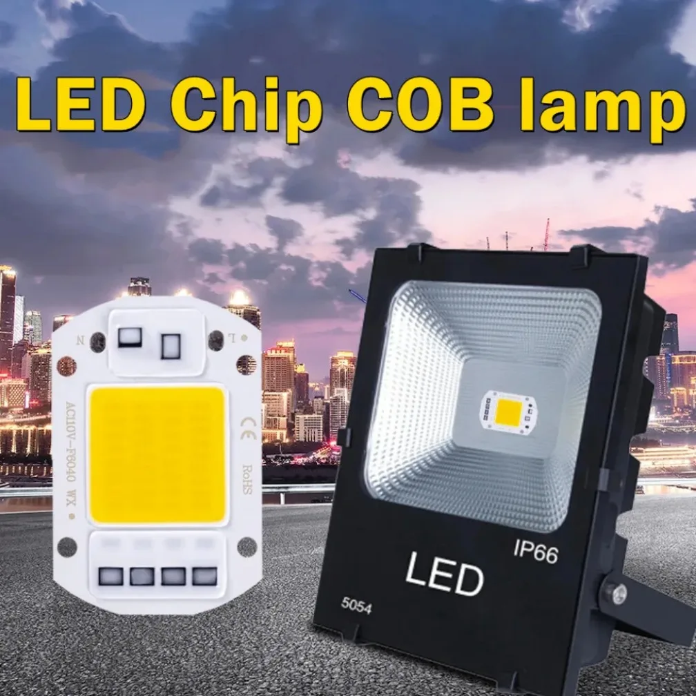 20W 30W 50W LED 칩 COB 램프 AC 220V 110V IP65 스마트 IC 필요 없음 드라이버 DIY 홍수 빛 Led 전구 스포트라이트 야외 램프 구슬