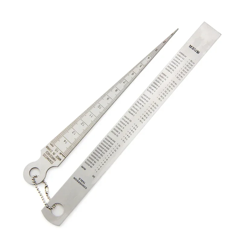 Tyture 1-15mm Wedge Feeler Gauge Clearance Ruler Probe Taper Gauge Gap Measurement Tools Steel Ruler Wedge Valve Thickness