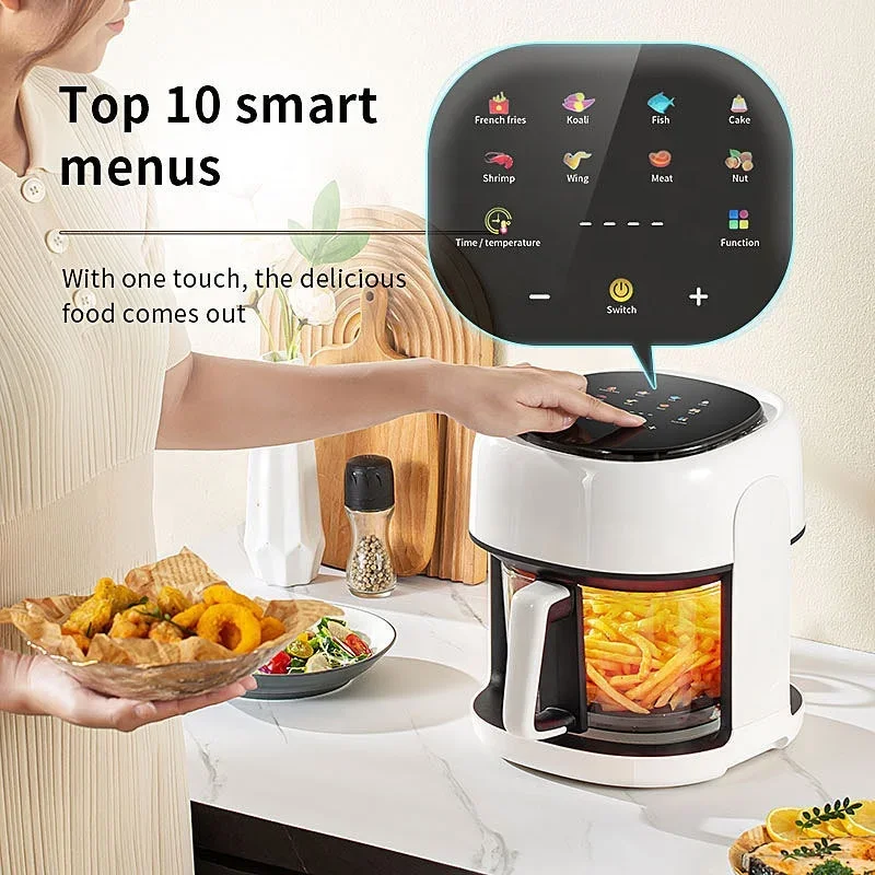 4.5L New Design Electric Hot Multi Oil Free Visible Mini Air Fryer For Home Use 5